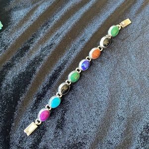 Sterling silver mixed stone bracelet